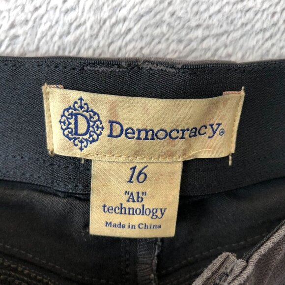 Democracy Women's Jeans Size 16 Slimming Ab Technology Skinny Black Casual - Picture 6 of 10